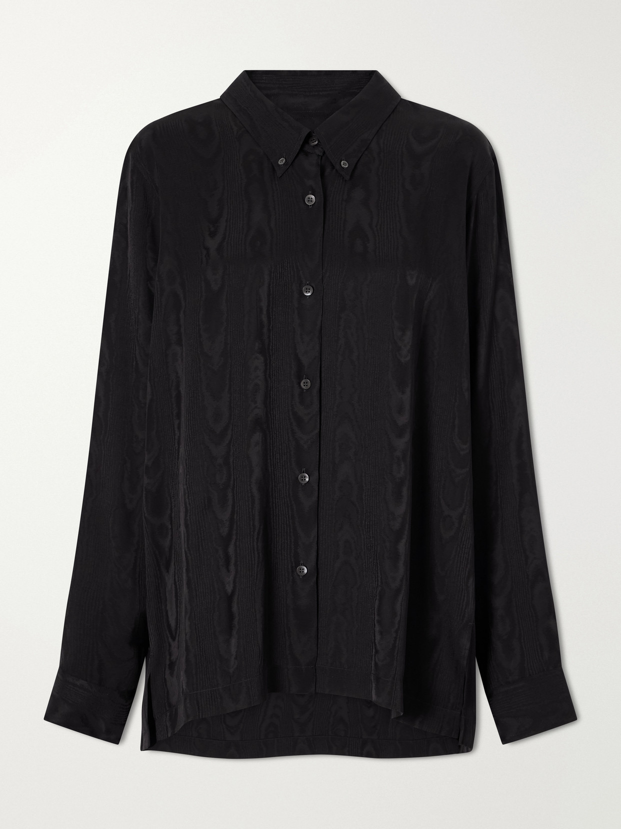 Dries Van Noten Moire Shirt In Black