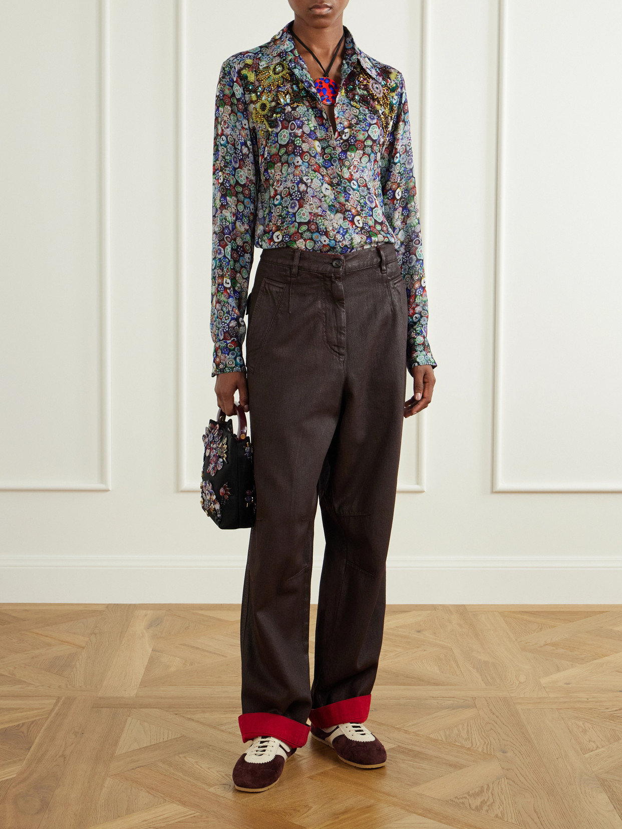 High-Waist Wide- Leg