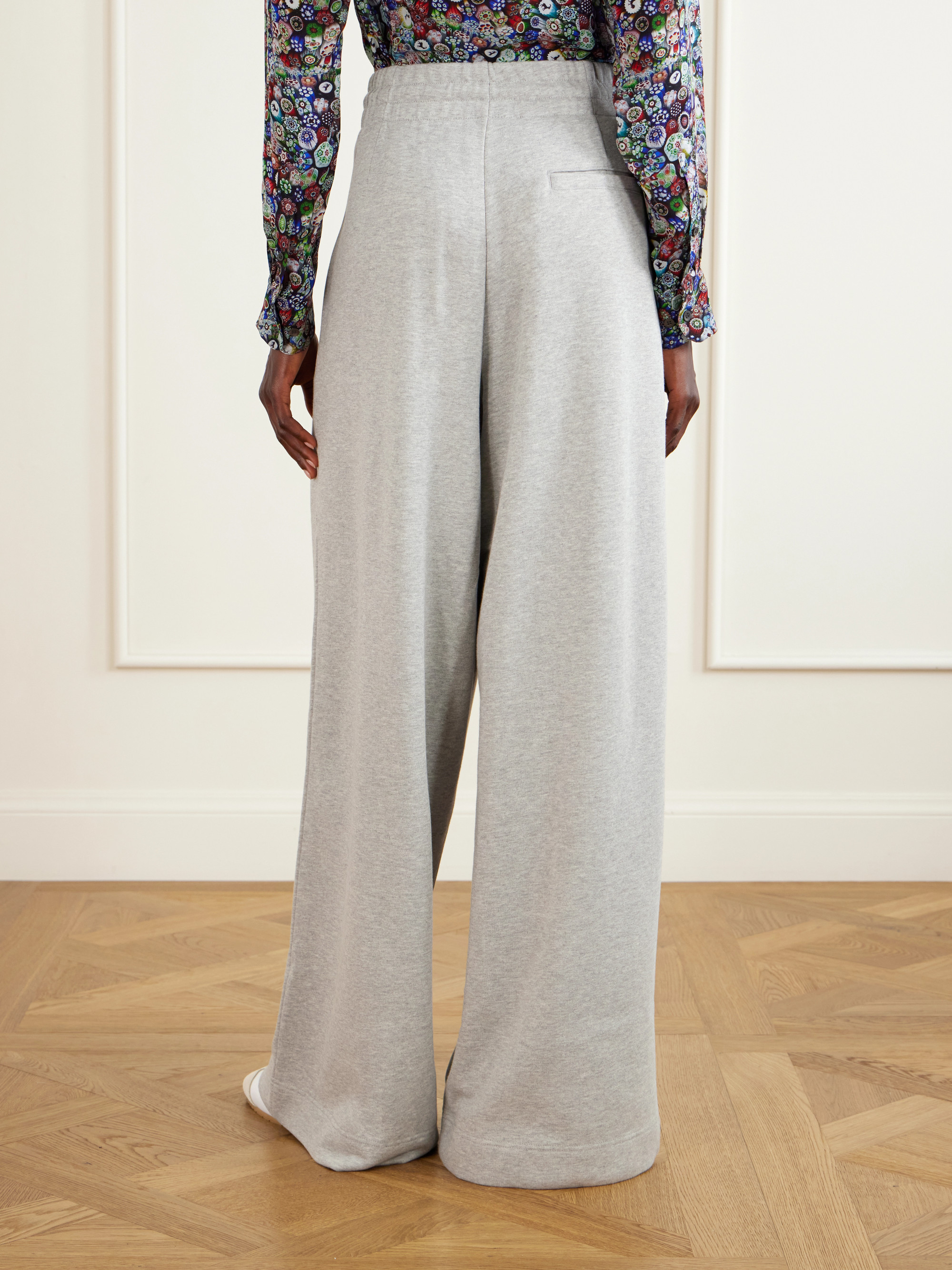 Dries Van Noten Cotton-jersey wide-leg sweatpants