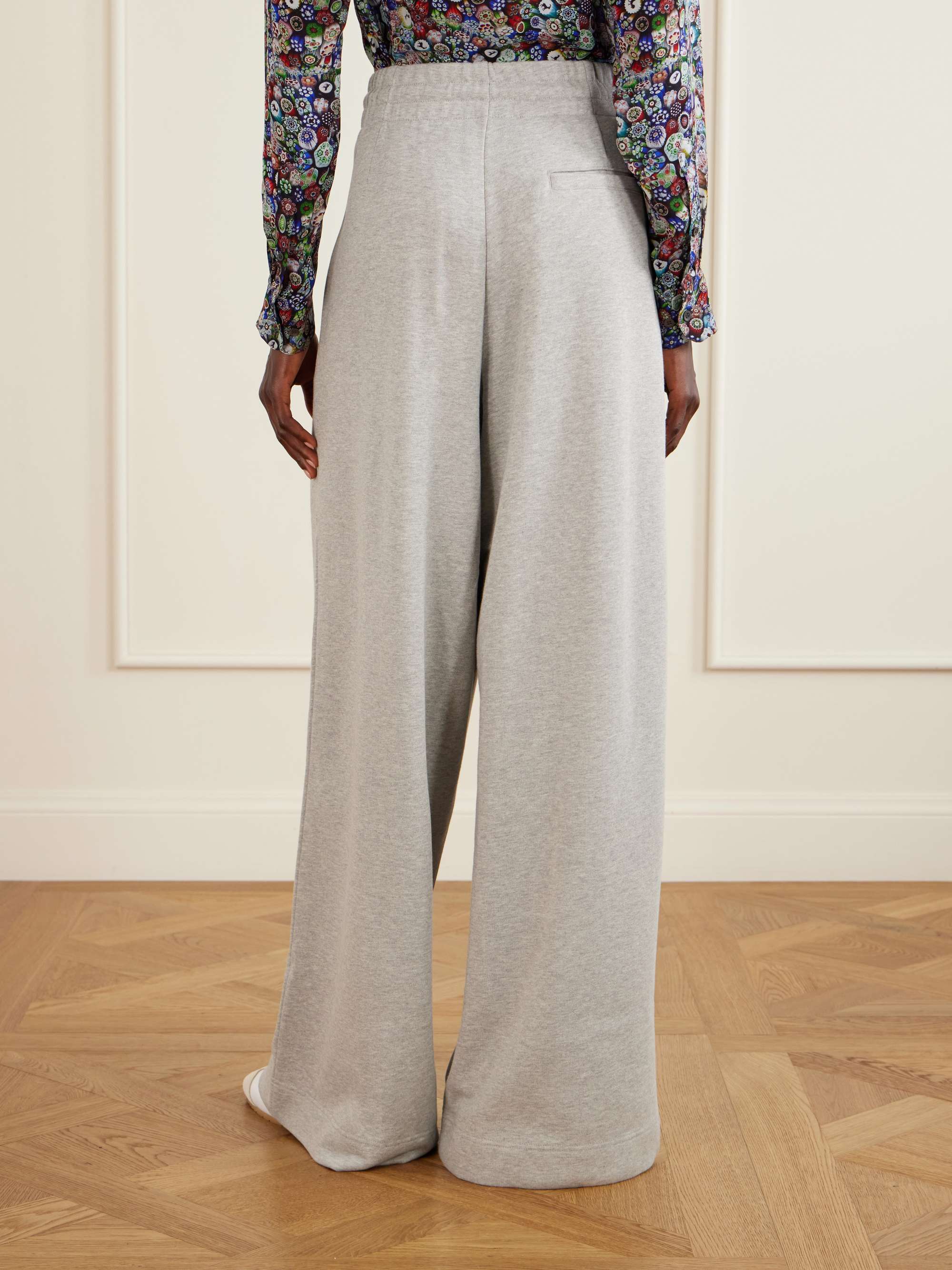 DRIES VAN NOTEN Cotton-jersey wide-leg track pants | NET-A-PORTER