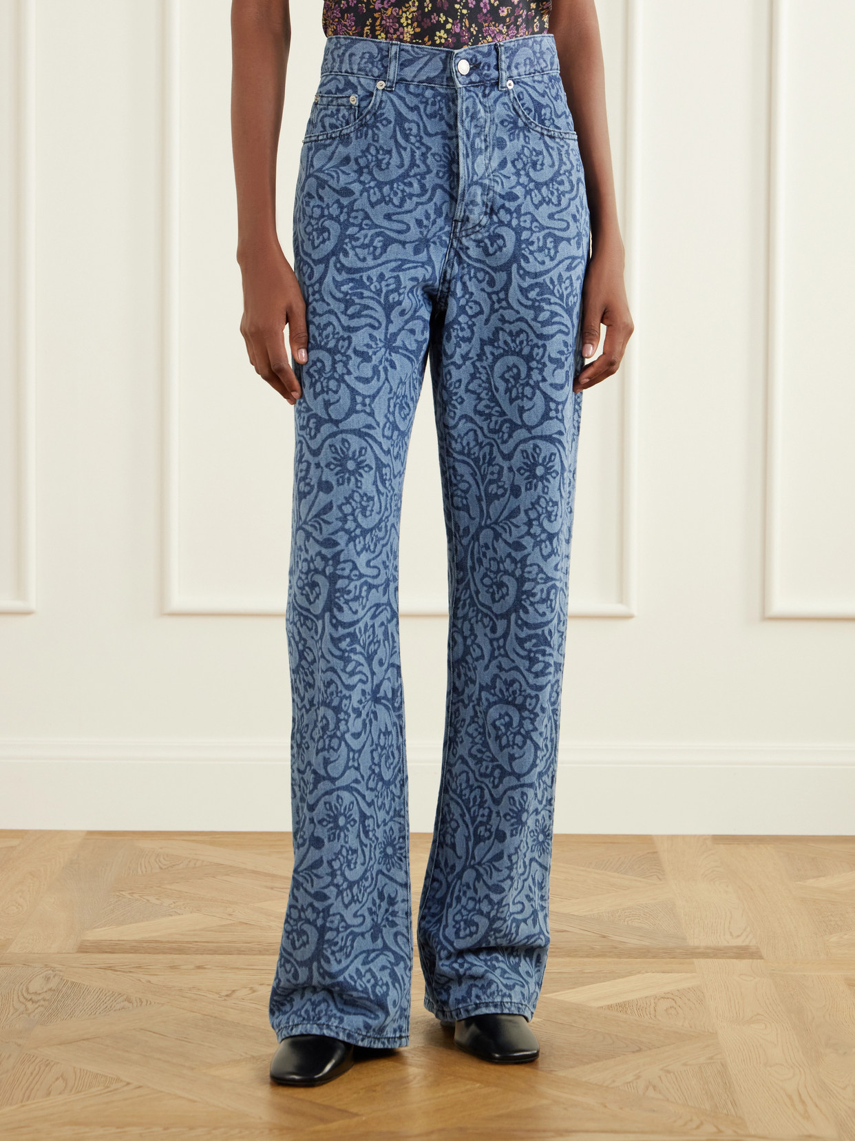 Mid-Rise Wide- Leg