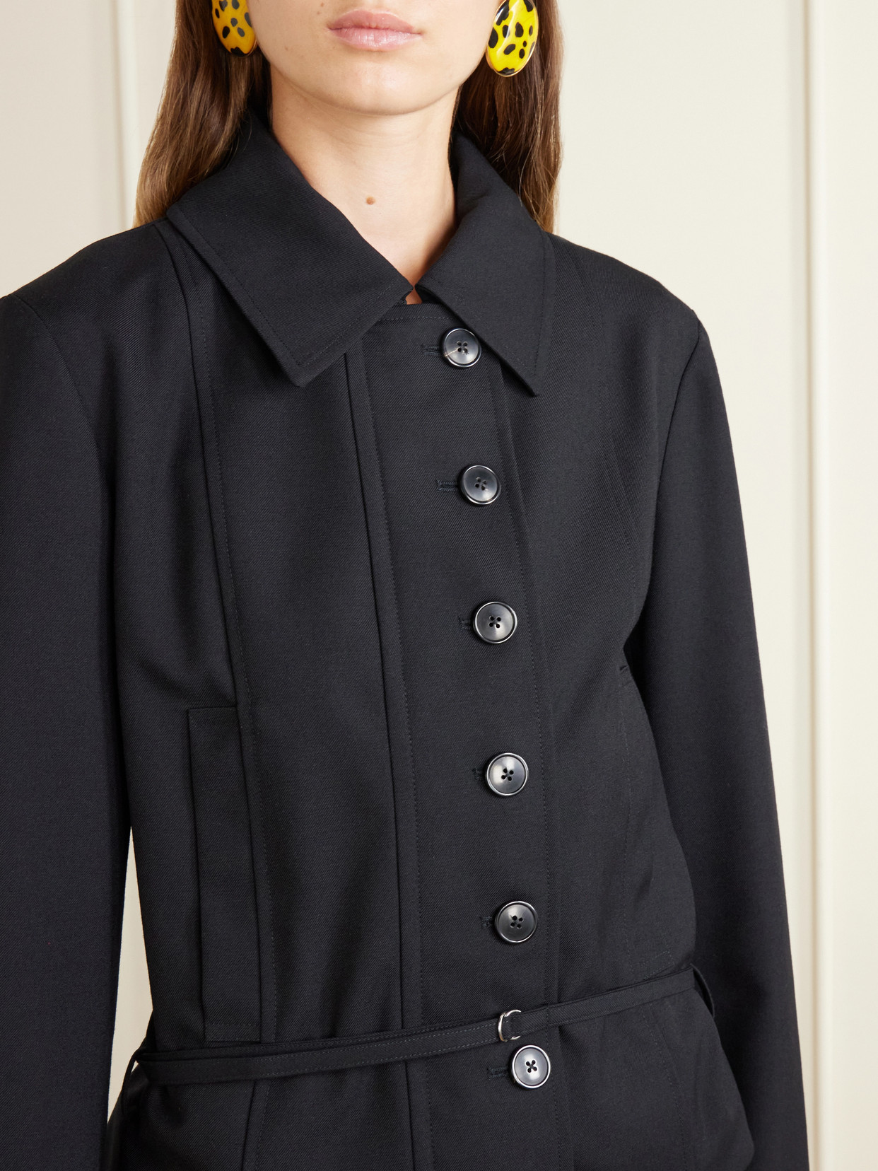 Cropped Belted Jacket