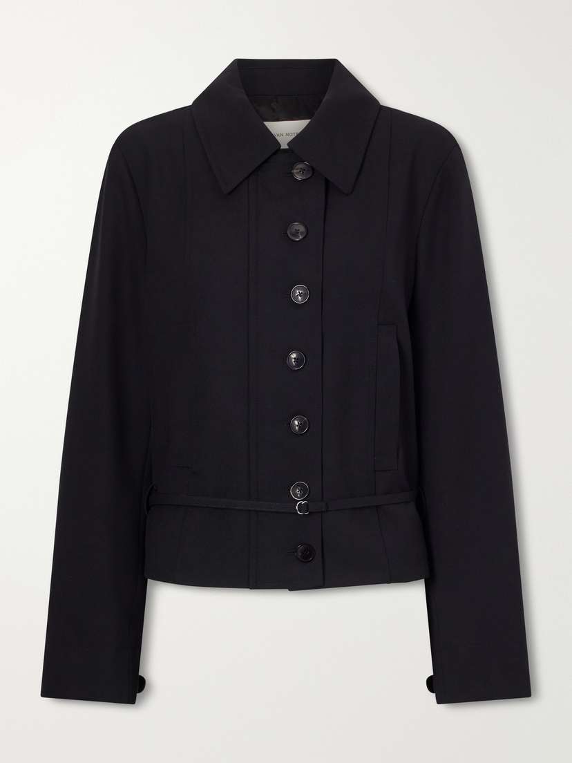 Dries Van Noten Cropped Belted Wool Jacket | Thumbnail 5 Dries Van Noten Cropped Belted Wool Jacket | Thumbnail 5