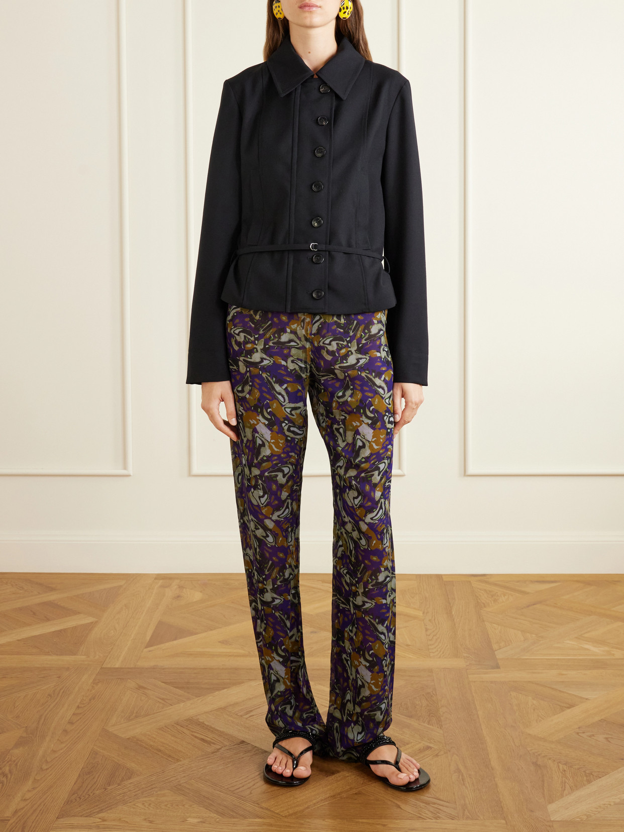 Cropped Belted Jacket