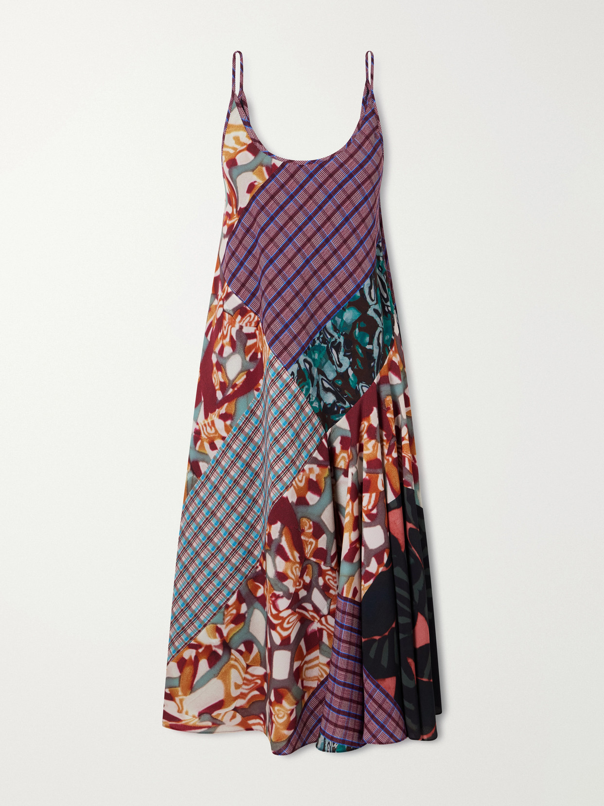 Dries Van Noten Printed Georgette Midi Dress In Multi
