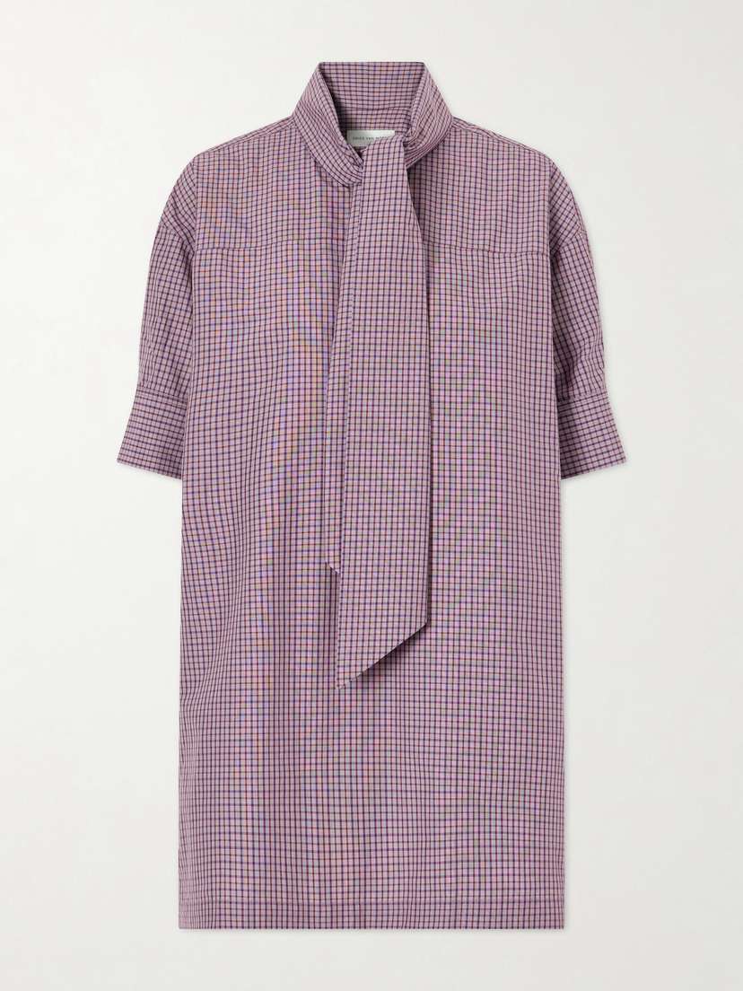 Dries Van Noten Tie-detailed Checked Cotton-poplin Blouse | Thumbnail 5 Dries Van Noten Tie-detailed Checked Cotton-poplin Blouse | Thumbnail 5