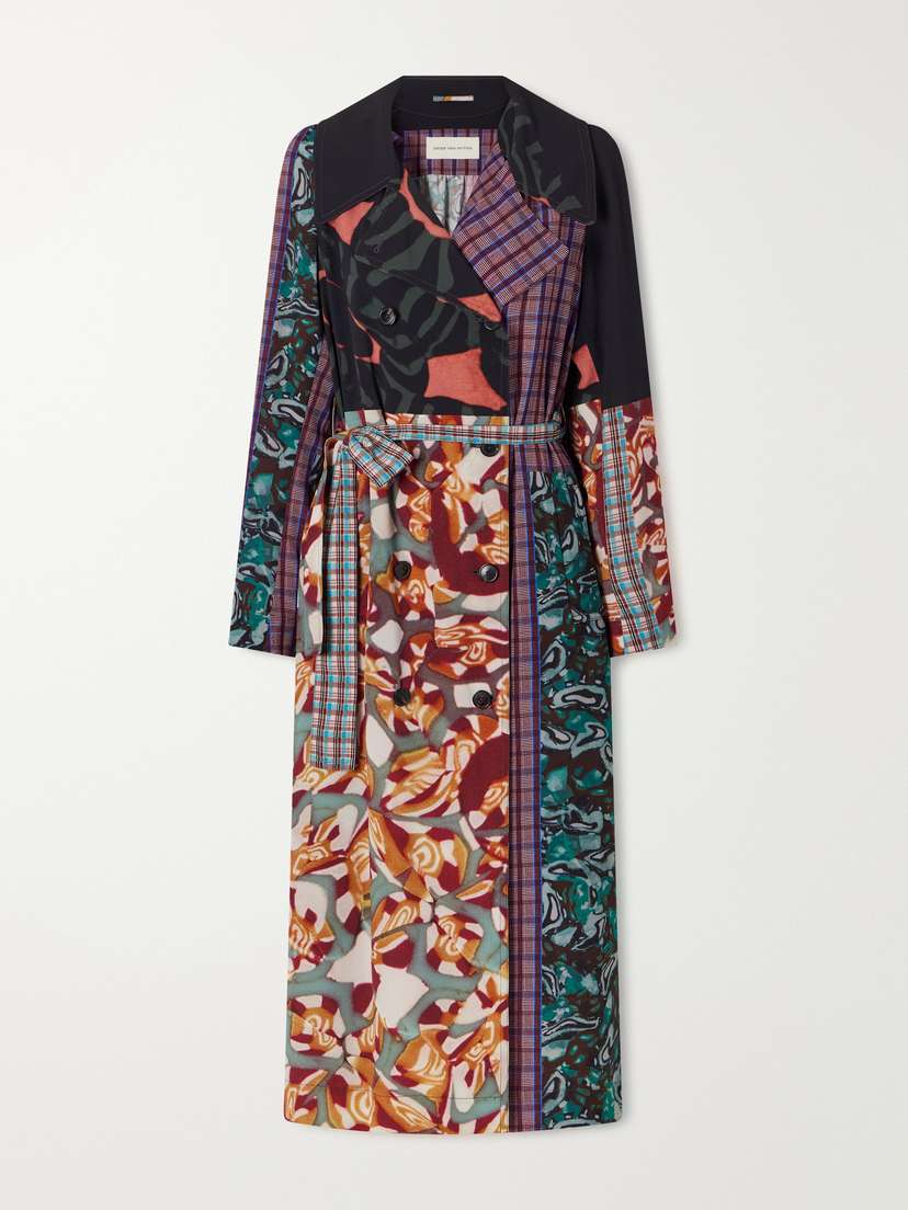 Dries Van Noten Rolana Printed Chiffon Coat