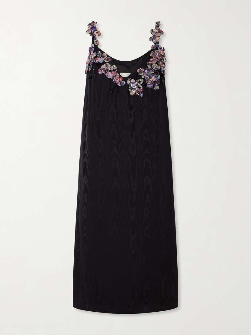 Dries Van Noten Embellished Moire Mini Dress | Thumbnail 5 Dries Van Noten Embellished Moire Mini Dress | Thumbnail 5