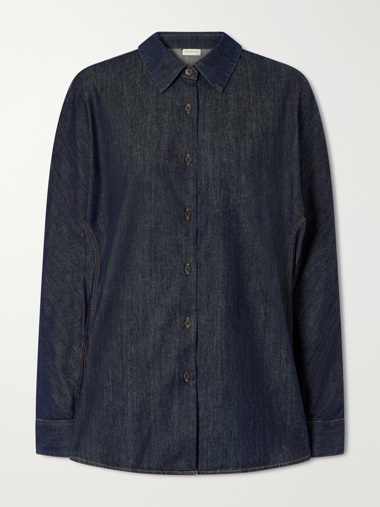 Dries Van Noten Oversized Denim Shirt In Blue