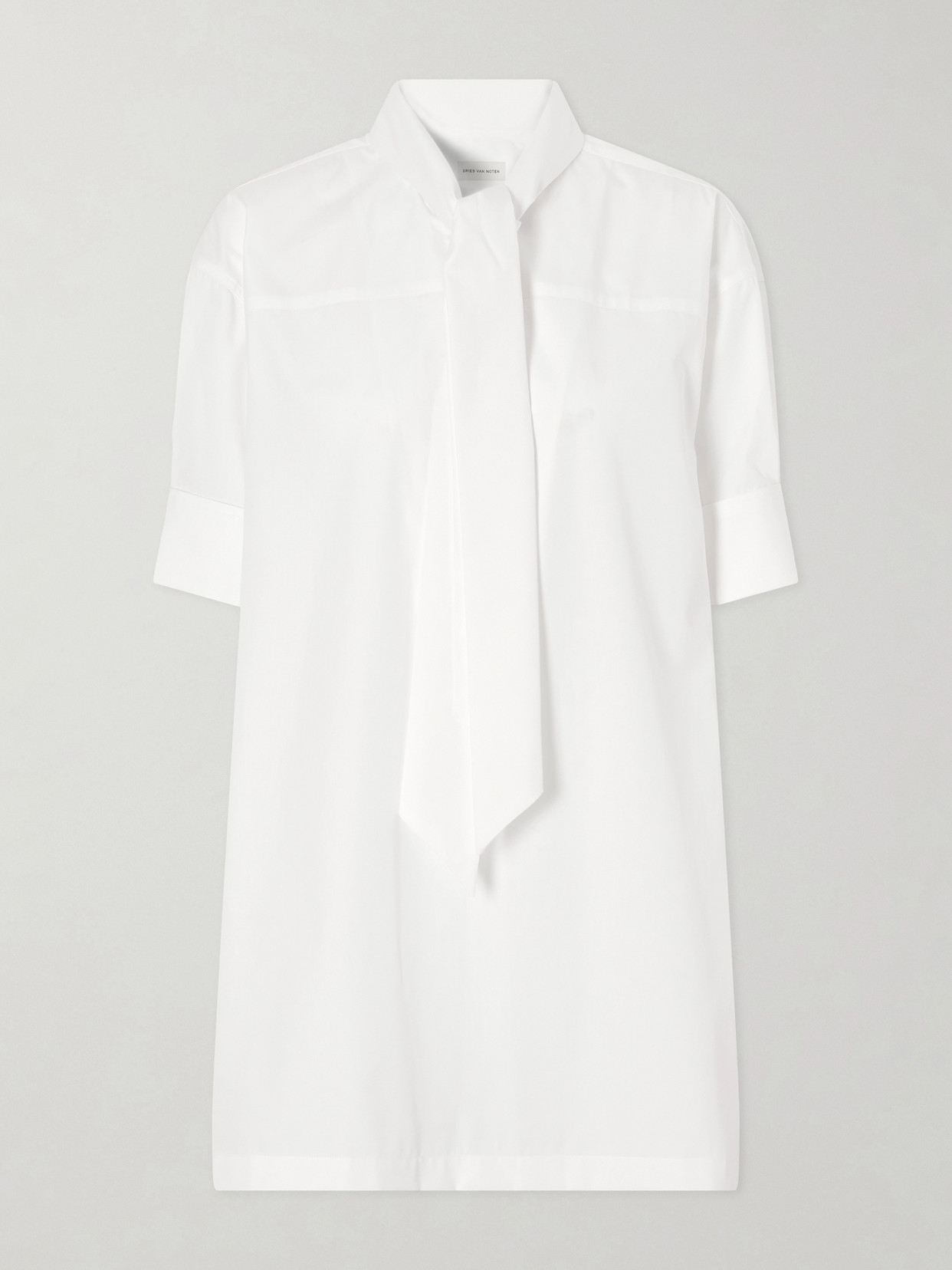 Dries Van Noten - Tie-detailed Cotton-poplin Blouse - White