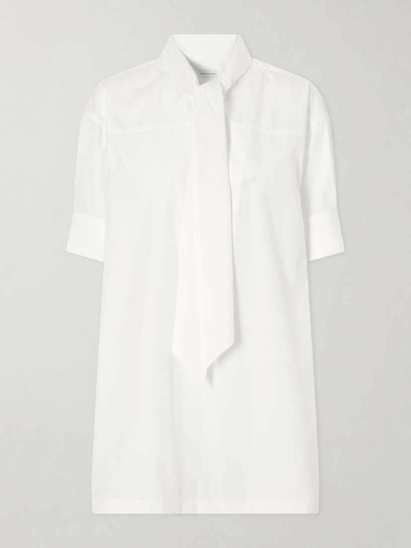 Dries Van Noten Tie-detailed Cotton-poplin Blouse | Thumbnail 6 Dries Van Noten Tie-detailed Cotton-poplin Blouse | Thumbnail 6