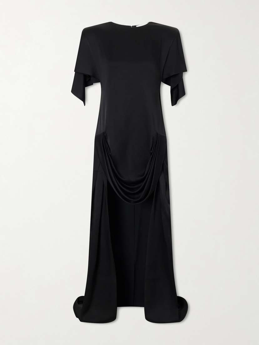Stella McCartney Gathered Satin Mini Dress | Thumbnail 5 Stella McCartney Gathered Satin Mini Dress | Thumbnail 5