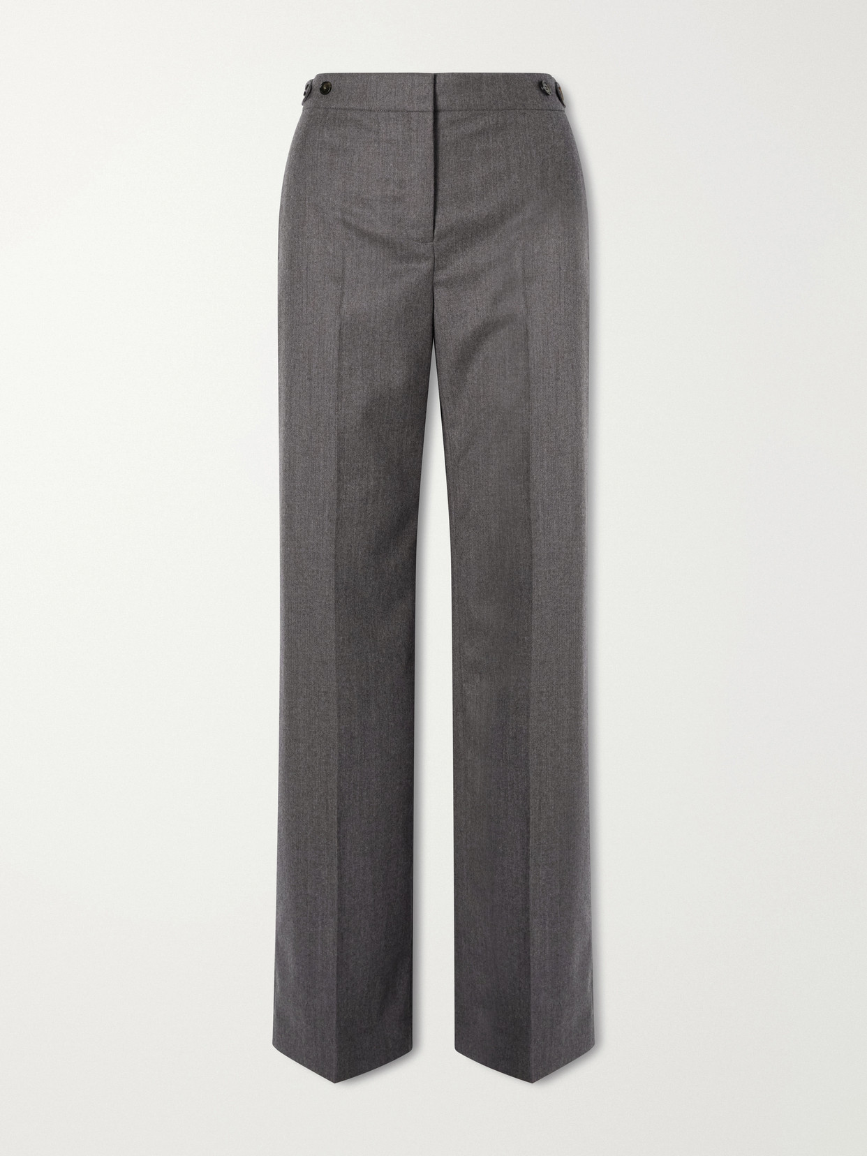 Stella Mccartney Wool Straight-leg Pants In Gray