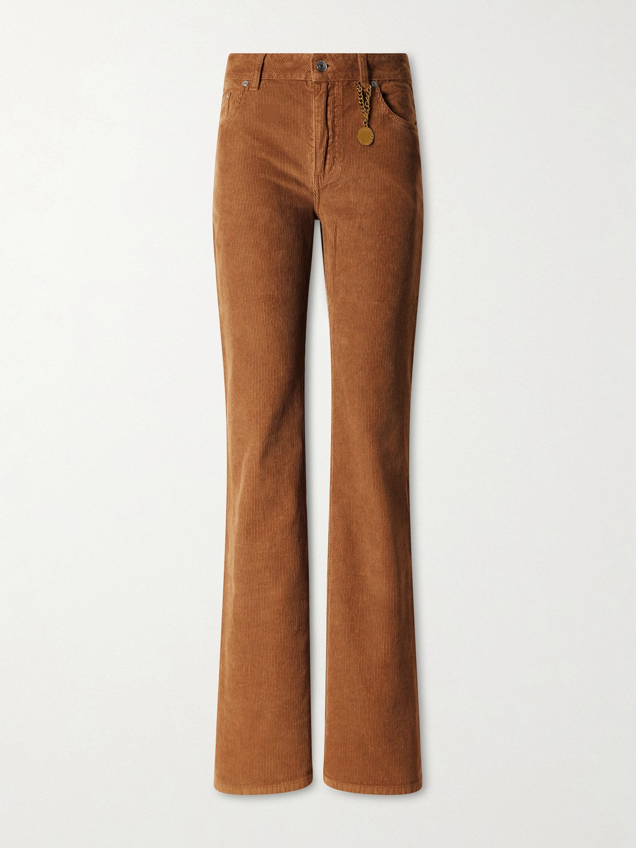 Stella Mccartney Cotton-corduroy Flared Pants In Brown