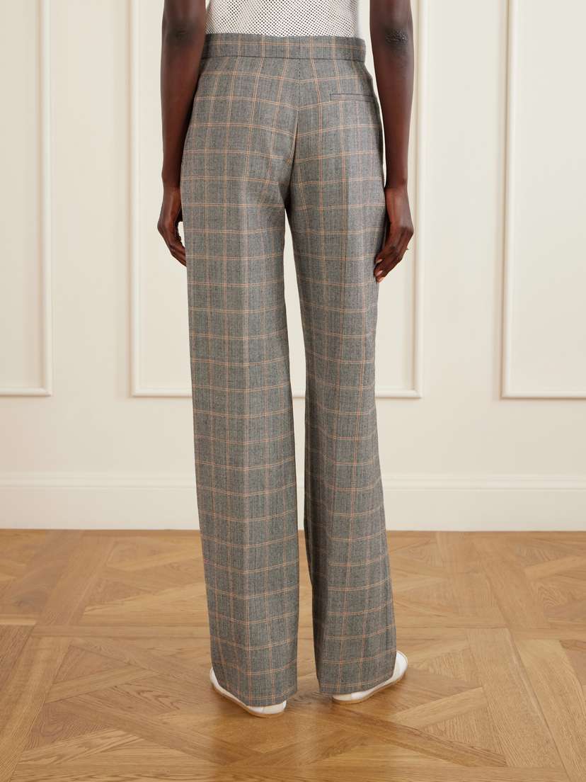 Stella McCartney Checked Wool Straight-leg Pants | Thumbnail 4 Stella McCartney Checked Wool Straight-leg Pants | Thumbnail 4