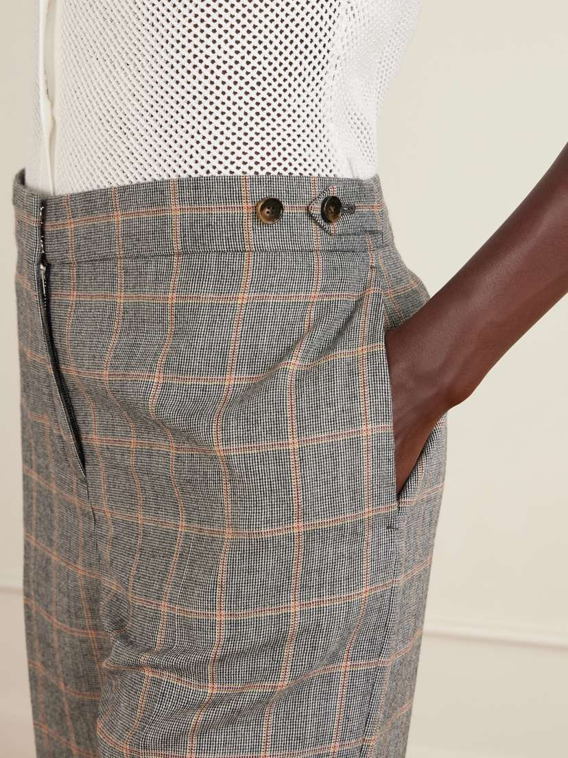 Stella McCartney Checked Wool Straight-leg Pants | Thumbnail 5 Stella McCartney Checked Wool Straight-leg Pants | Thumbnail 5