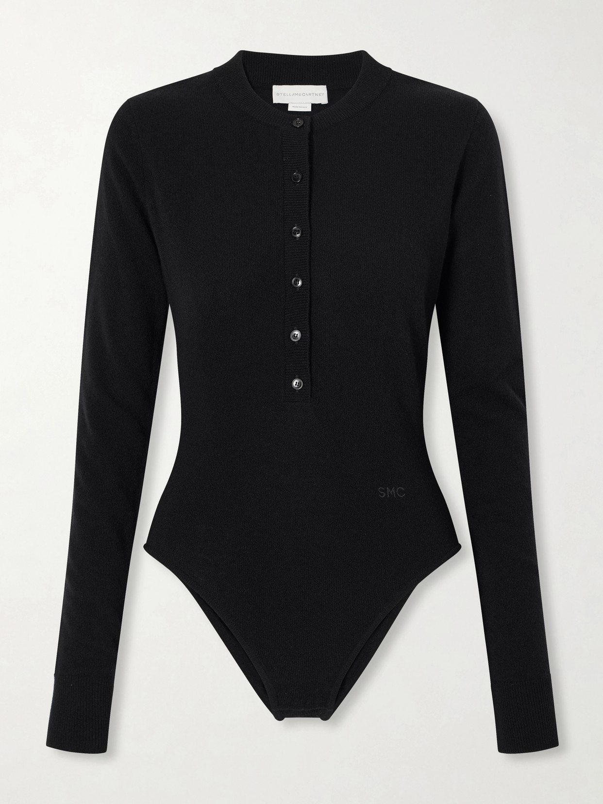 Stella Mccartney Wool Bodysuit In Black