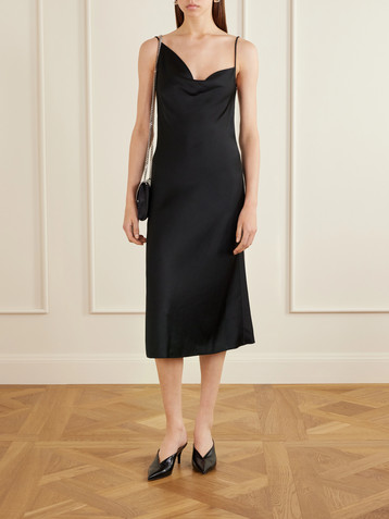 Stella McCartney Asymmetric satin midi dress