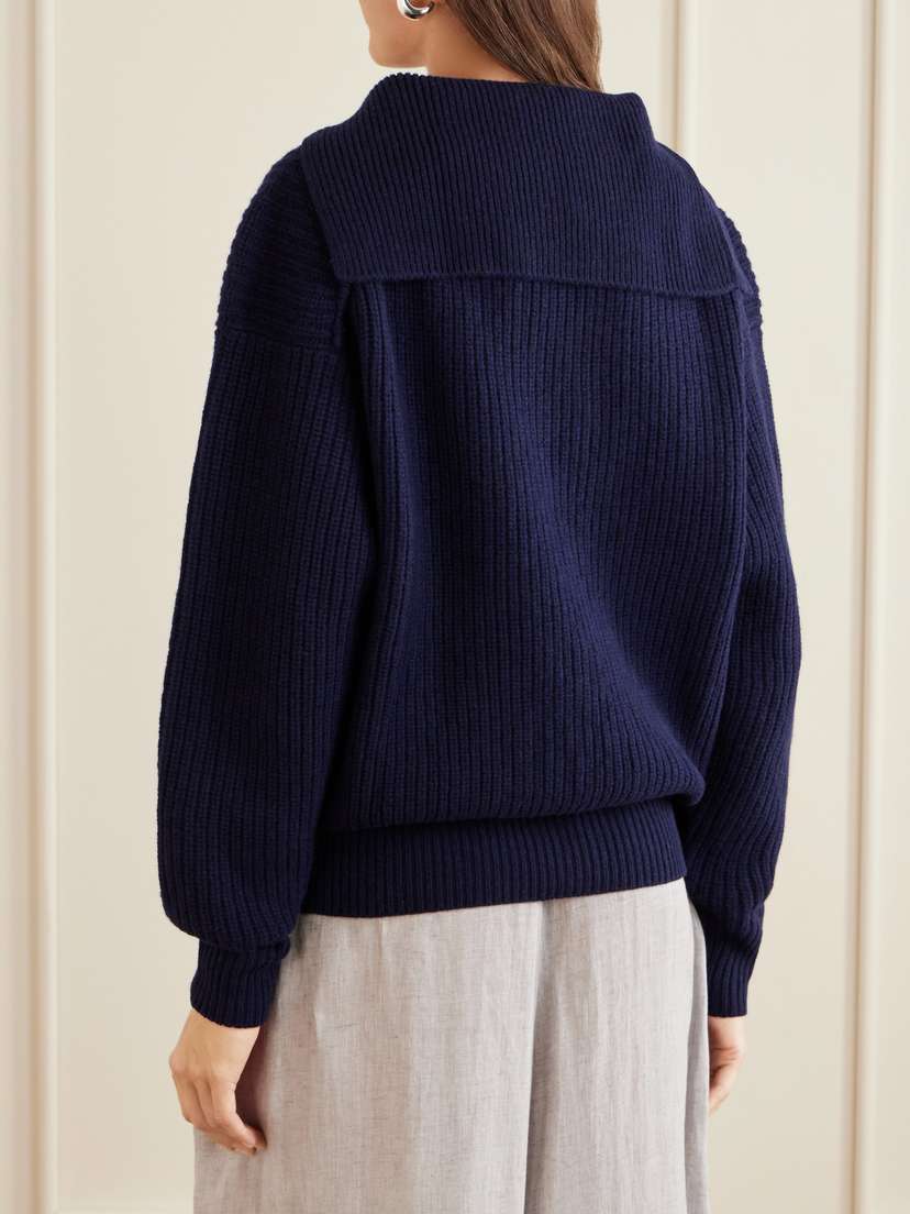 Stella McCartney Ribbed-knit Cashmere And Wool-blend Turtleneck Sweater | Thumbnail 3 Stella McCartney Ribbed-knit Cashmere And Wool-blend Turtleneck Sweater | Thumbnail 3