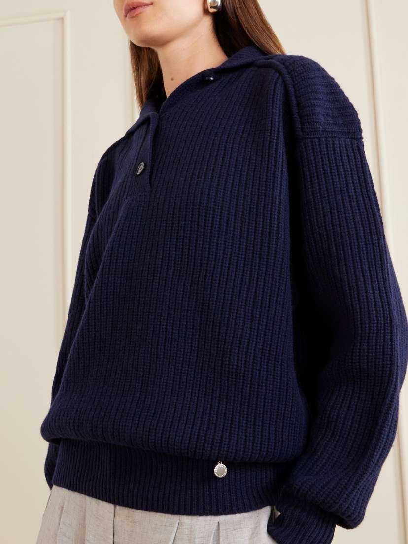 Stella McCartney Ribbed-knit Cashmere And Wool-blend Turtleneck Sweater | Thumbnail 4 Stella McCartney Ribbed-knit Cashmere And Wool-blend Turtleneck Sweater | Thumbnail 4