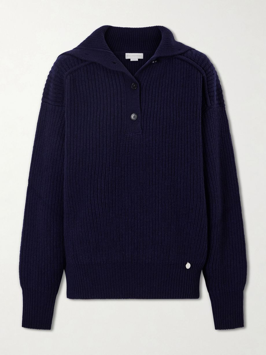 Ribbed-knit cashmere and wool-blend turtleneck sweater
