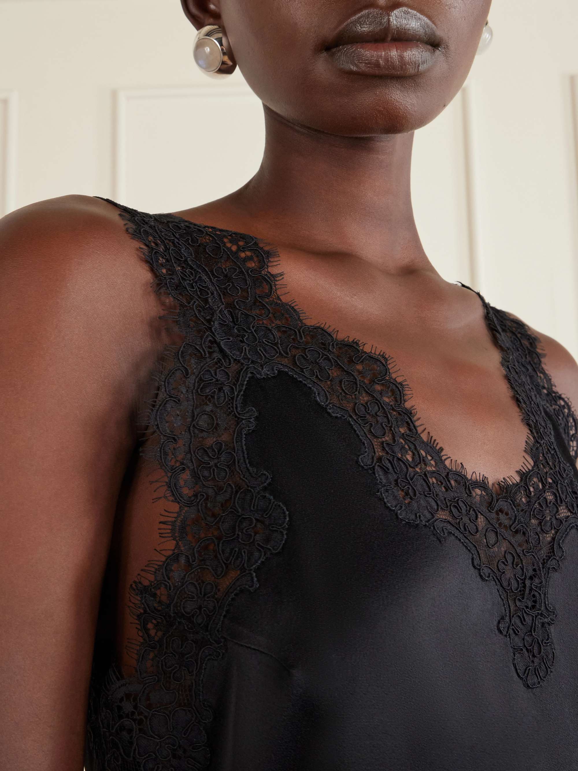 stella mccartney lace mini dress Stella Mccartney Lace-trim Mini Dress