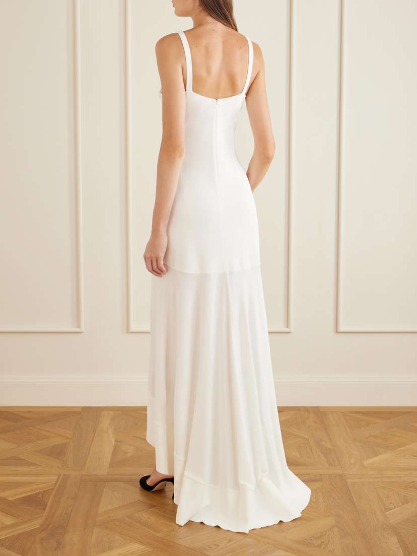 Stella McCartney Asymmetric Ruffled Crepe Maxi Dress | Thumbnail 3 Stella McCartney Asymmetric Ruffled Crepe Maxi Dress | Thumbnail 3