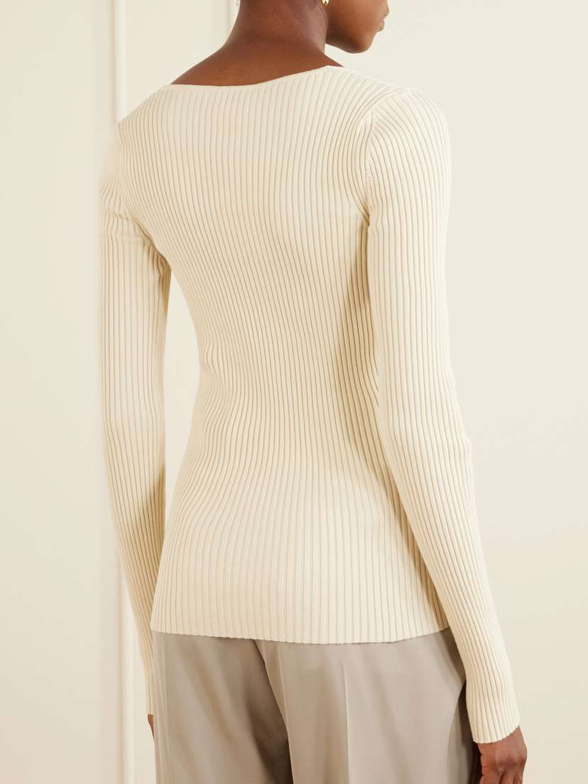 Stella McCartney Ribbed Cotton-blend Sweater | Thumbnail 4 Stella McCartney Ribbed Cotton-blend Sweater | Thumbnail 4