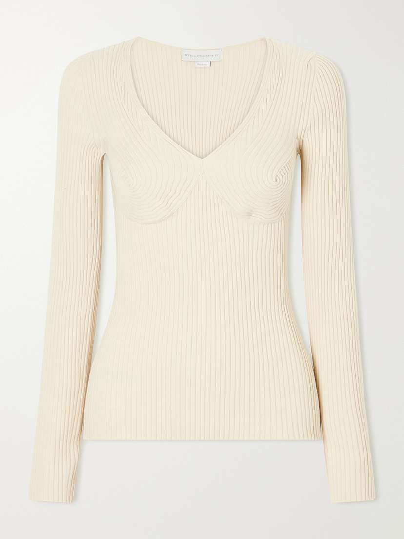 Stella McCartney Ribbed Cotton-blend Sweater
