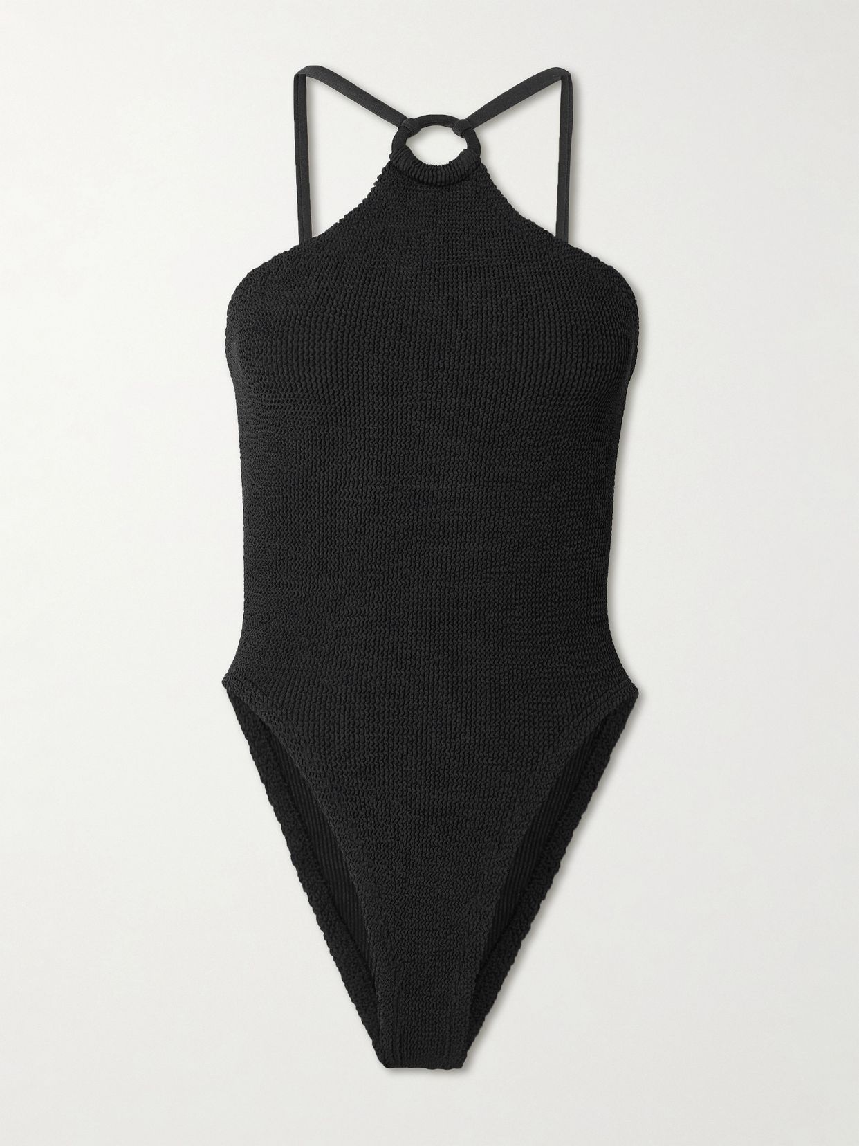 Jasmine cutout Original Crinkle™ halterneck swimsuit