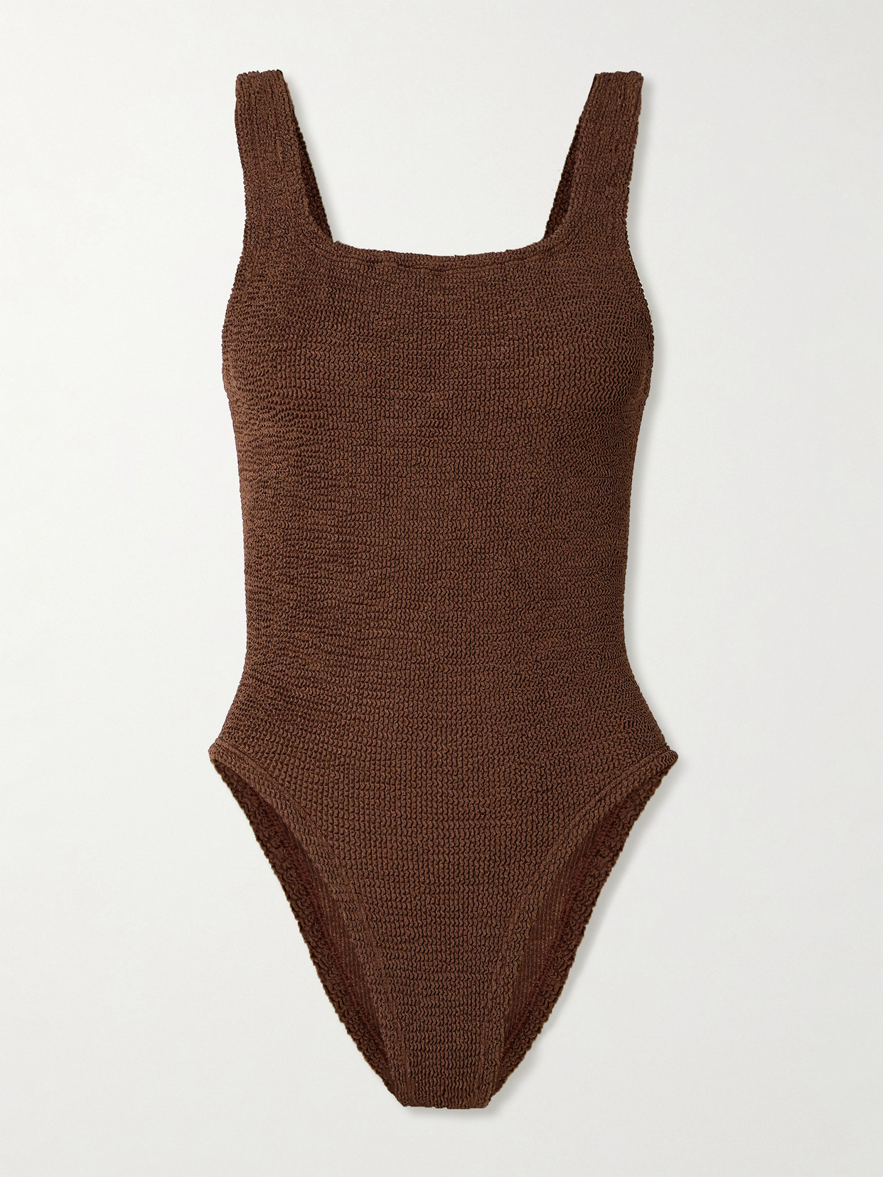 Hunza G - Coverage Original Crinkle Swimsuit - Brown