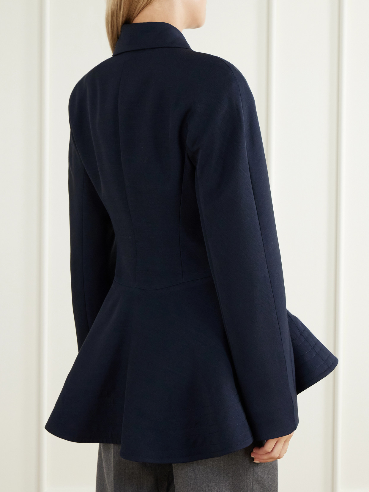 Crepe Peplum Jacket