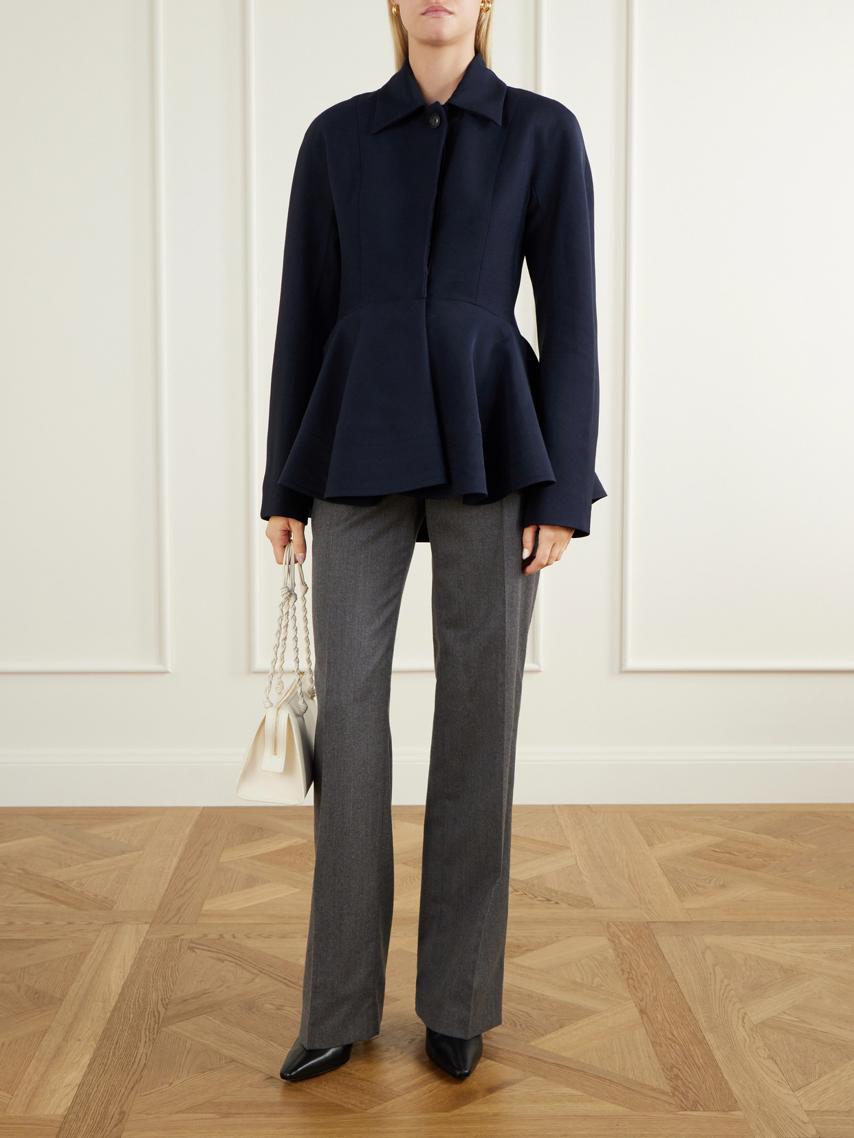 Crepe Peplum Jacket