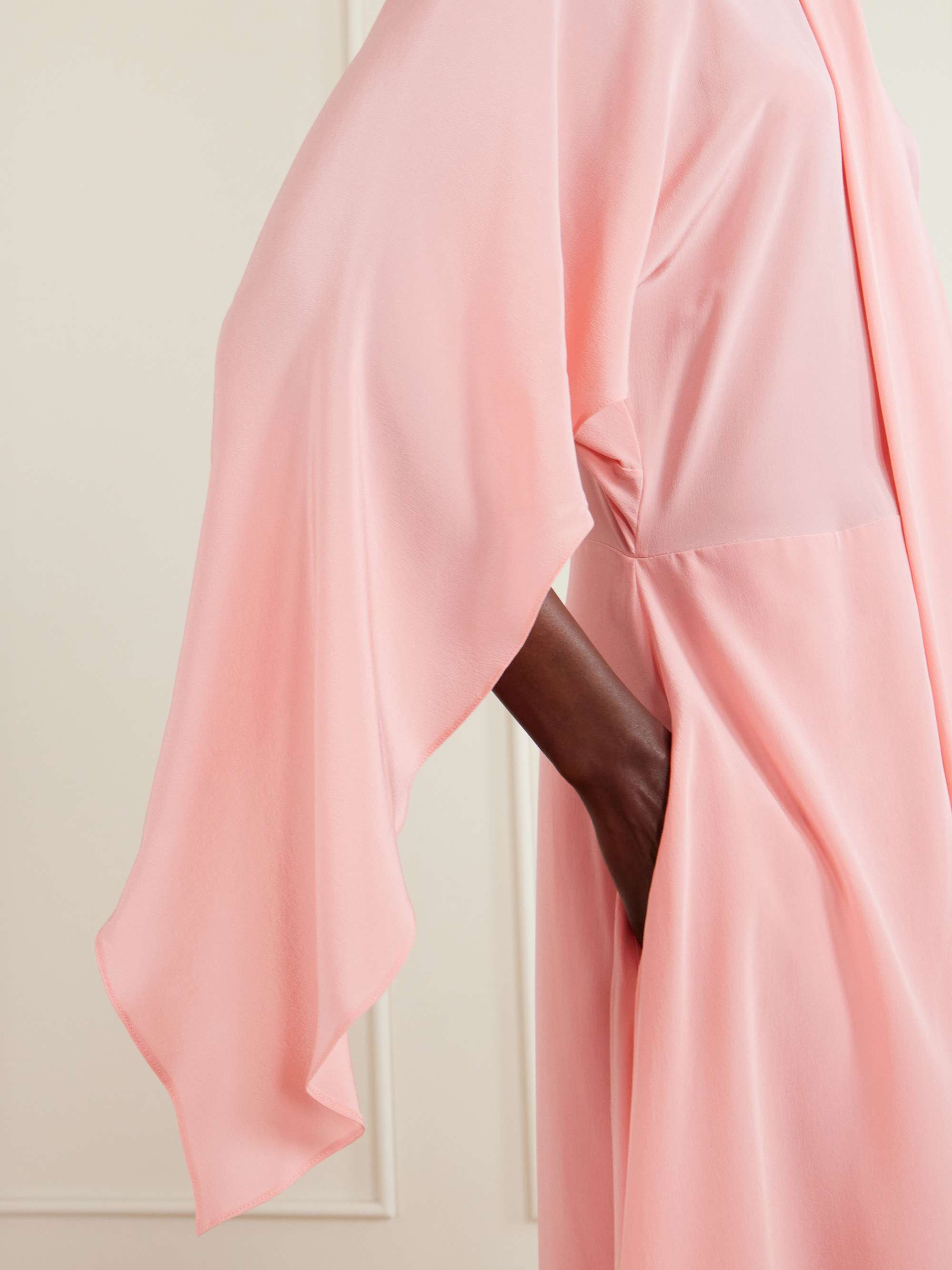 STELLA MCCARTNEY Tie-detailed silk midi dress | NET-A-PORTER