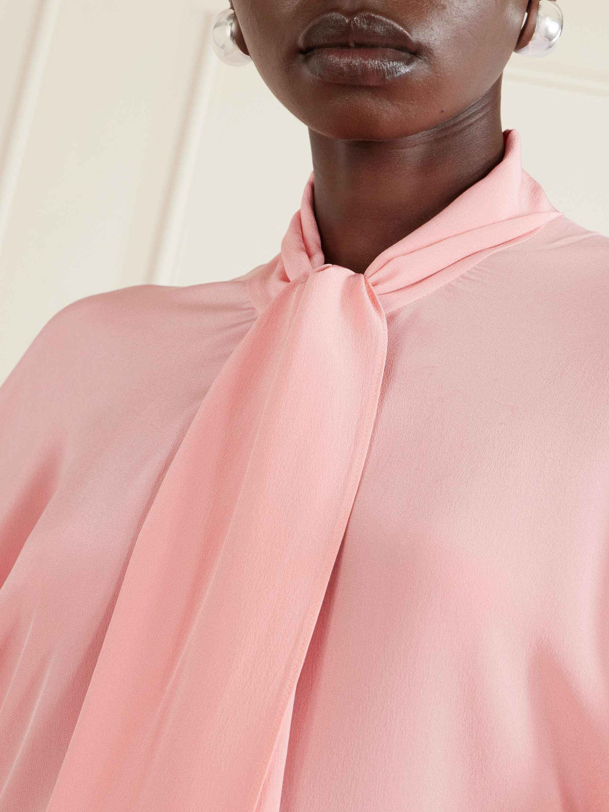 STELLA MCCARTNEY Tie-detailed silk midi dress | NET-A-PORTER