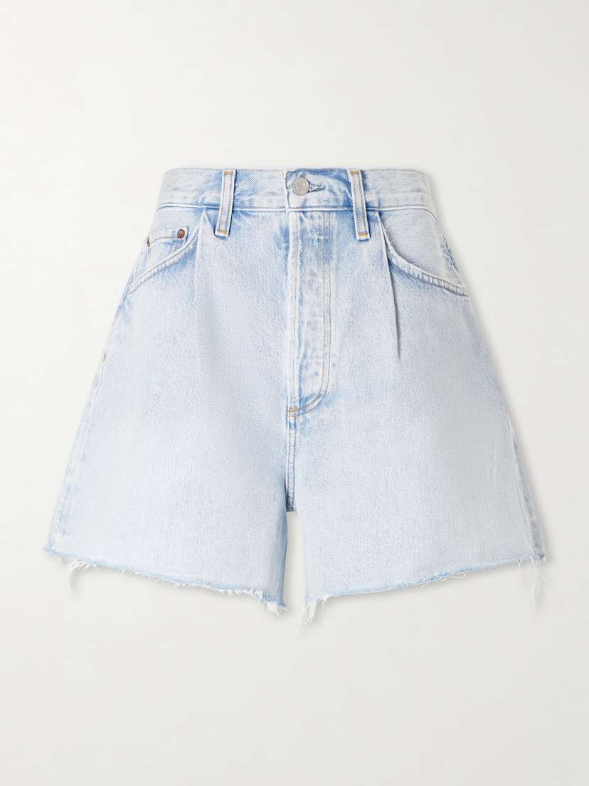 AGOLDE Rhoda Frayed Organic Denim Shorts