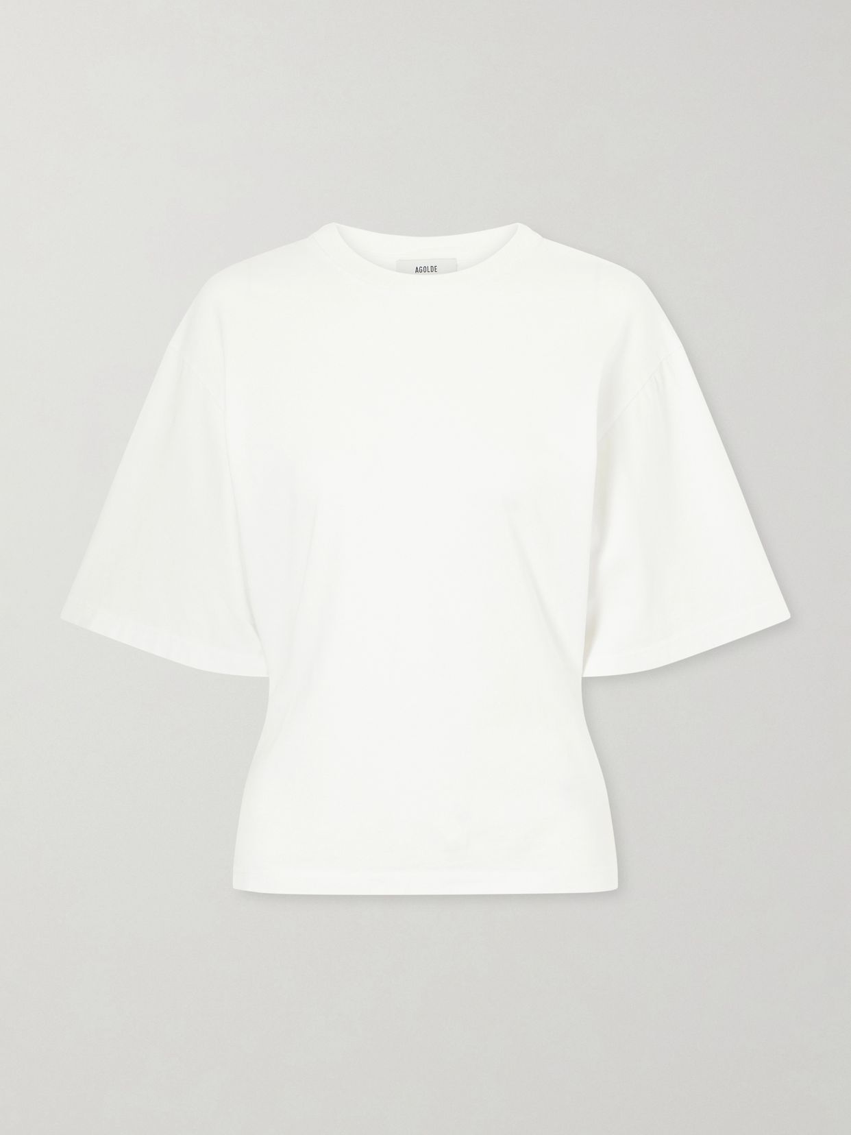 storey gathered cotton jersey t shirt