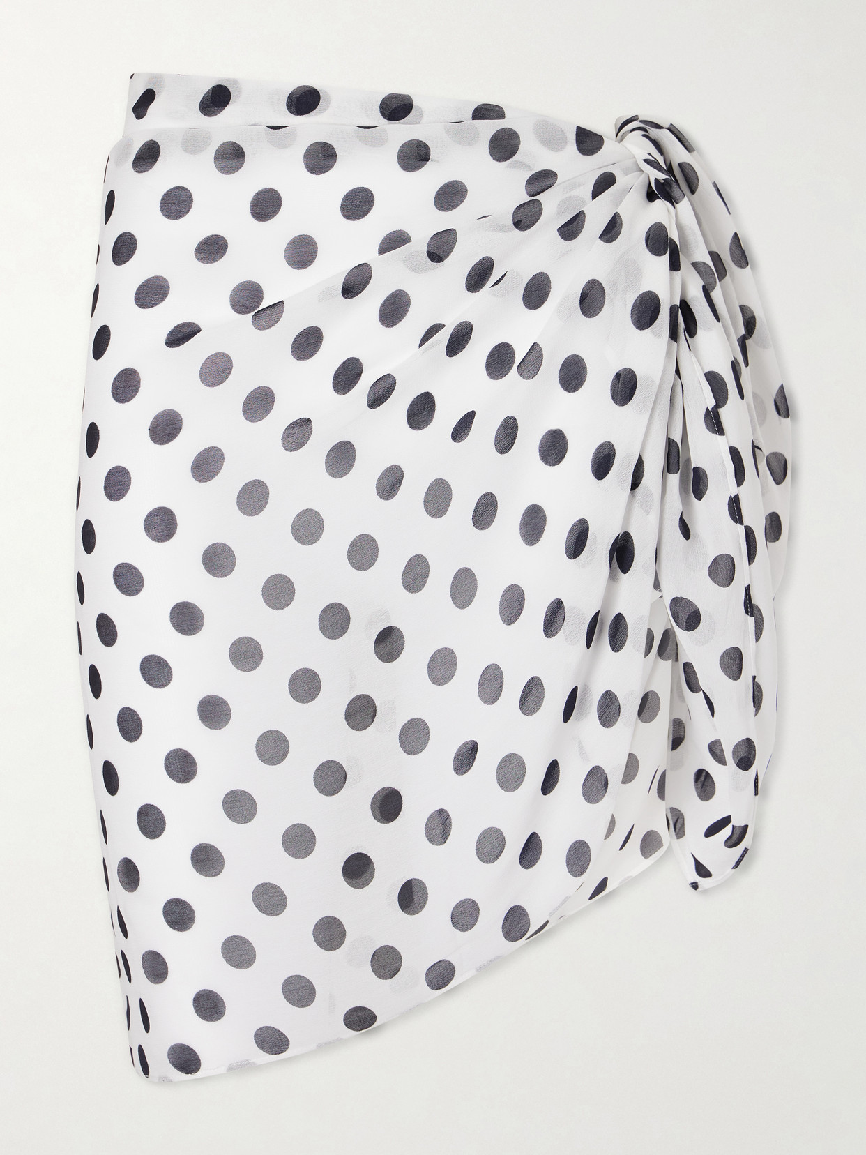 Faithfull Mirra Polka-dot Voile Pareo In White