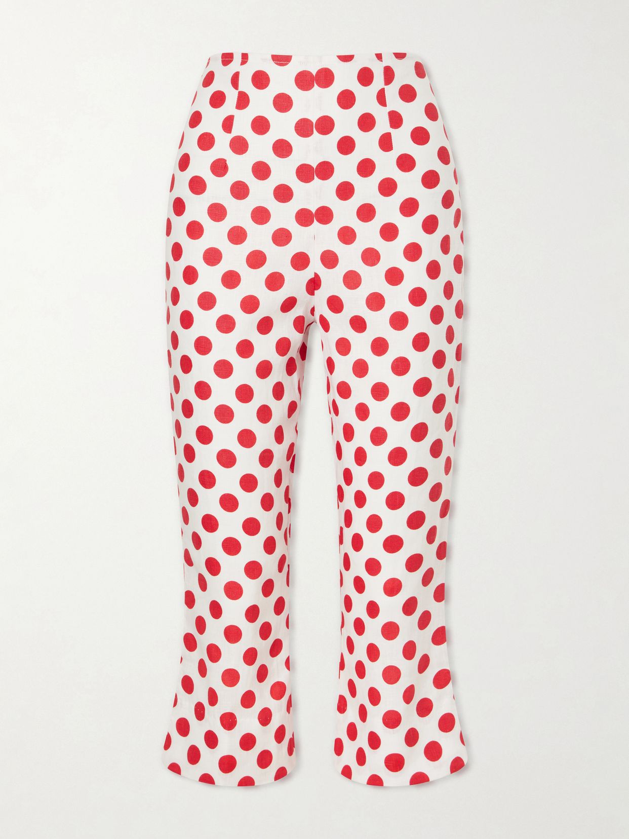 valeria capri polka dot linen pants