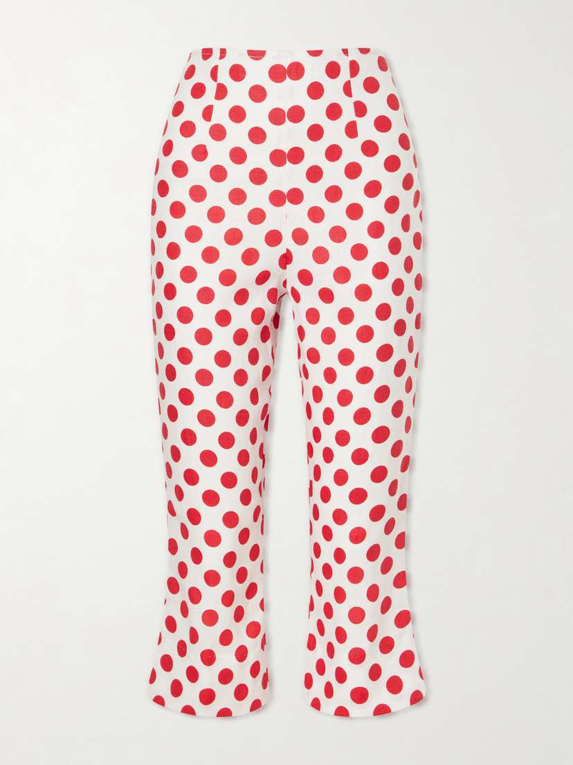 Faithfull Valeria Capri Polka-dot Linen Pants | Thumbnail 6