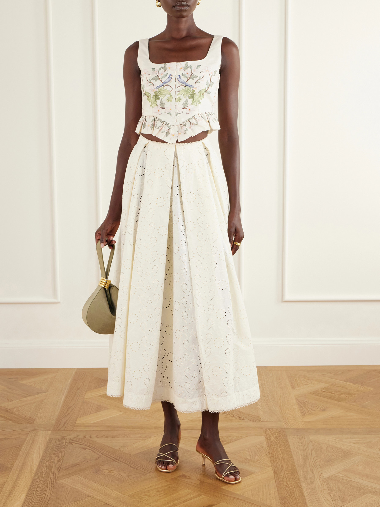 Delta Playa Broderie Anglaise Cotton Midi