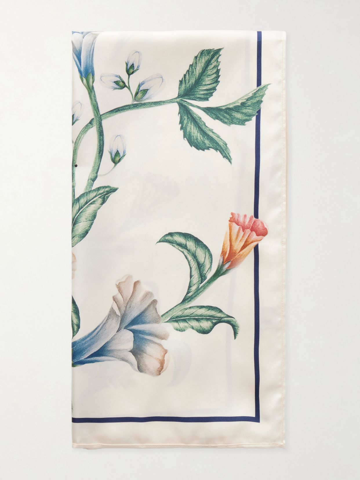 ceiba brisa floral print silk twill scarf