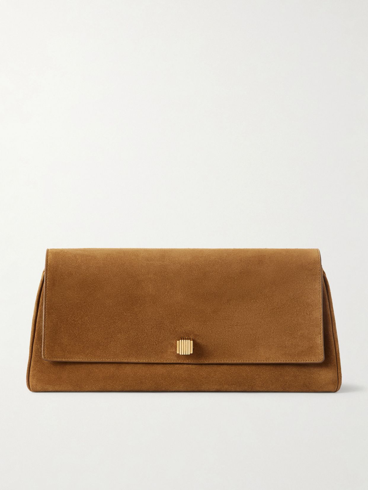 Audrey suede clutch bag