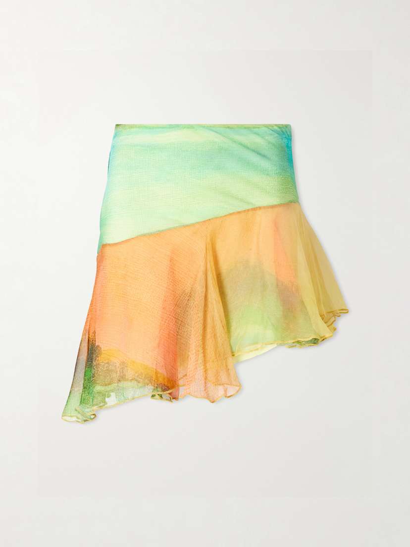 Donde Esteban Formentera Silk Mini Skirt