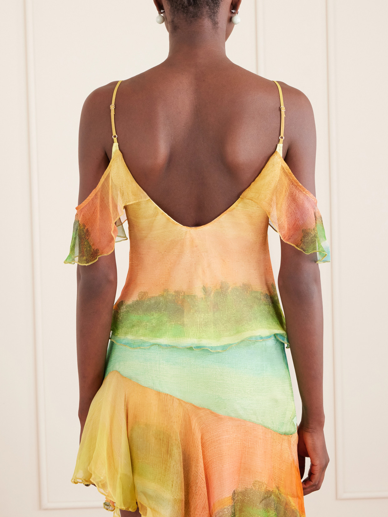 Formentera Silk-Chiffon Tank