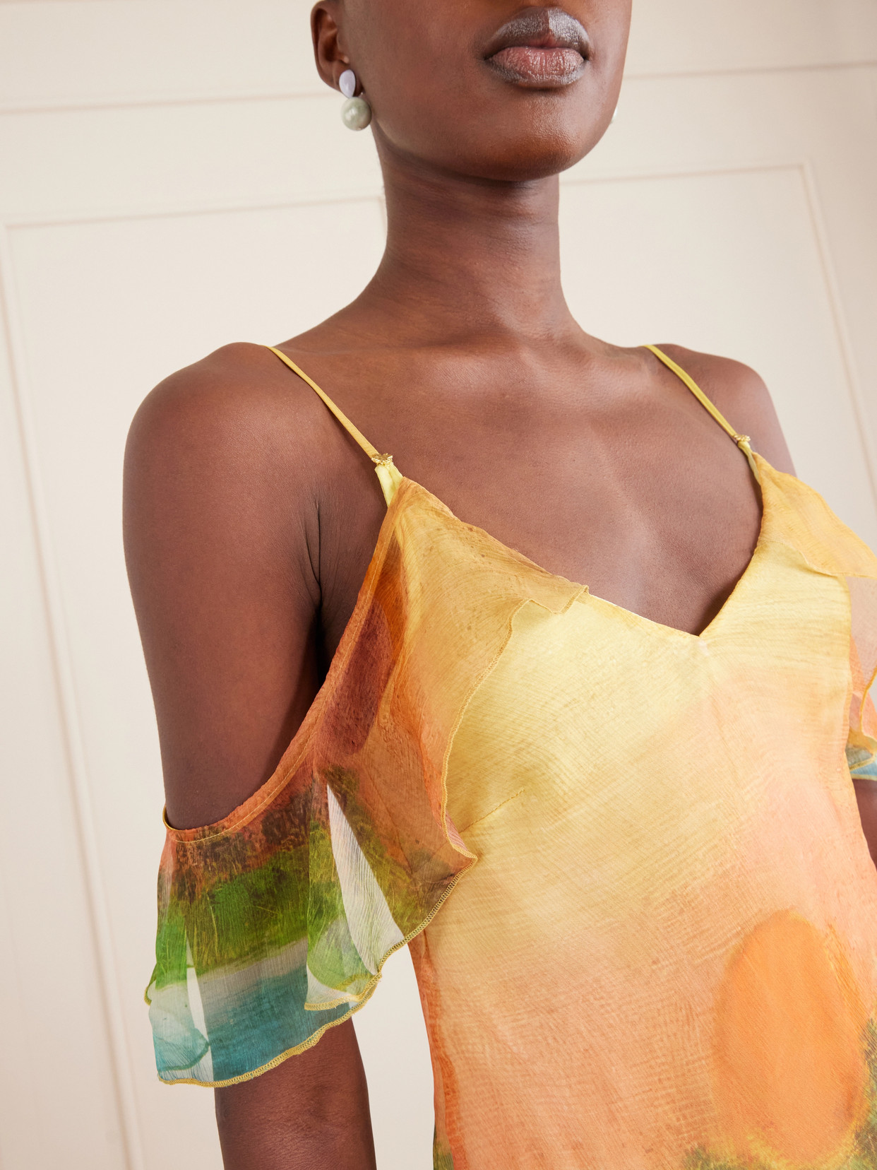 Formentera Silk-Chiffon Tank