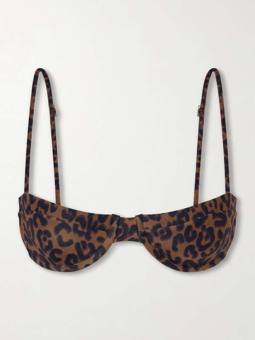 Haight Barbara Leopard-print Bikini Top