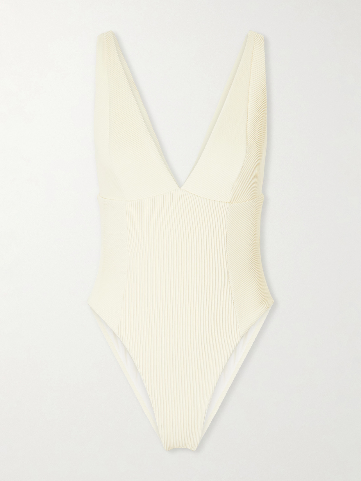 Haight Raquel Ribbed Swimsuit In Neutral