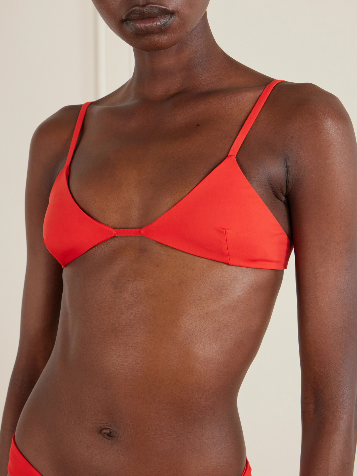 Haight Cora Triangle Bikini Top In Red
