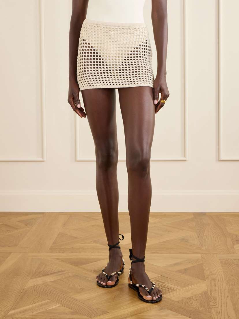 Haight Sheila Open-knit Cotton-blend Mini Skirt | Thumbnail 3 Haight Sheila Open-knit Cotton-blend Mini Skirt | Thumbnail 3